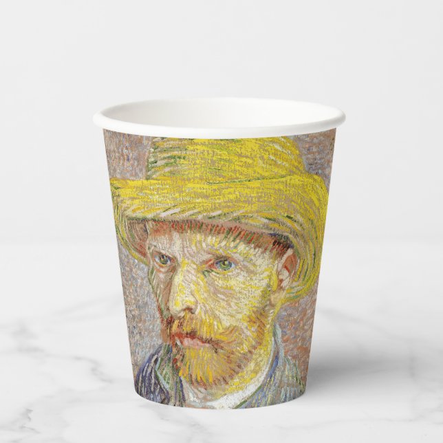 Gobelets En Papier Vincent van Gogh - Autoportrait avec Casquette de  (Recto)