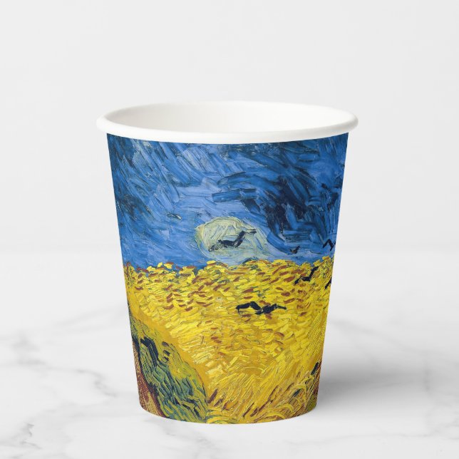 Gobelets En Papier Vincent van Gogh - Wheatfield with Crows (Recto)