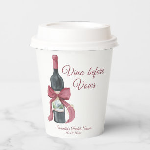 Gobelets En Papier Vino avant les vœux Shower de mariage