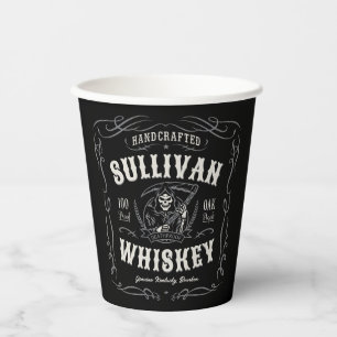 Gobelets En Papier Vintage Liqueur AJOUTER NOM Old Grim Reaper Whiske