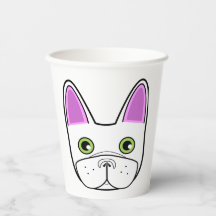 Visage de Chien de taureau blanc