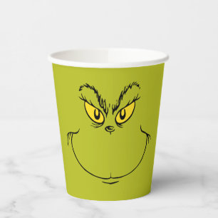 Gobelets En Papier Visage de Grinch qui a volé Noël