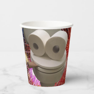 Gobelets En Papier Visage des toilettes souriantes