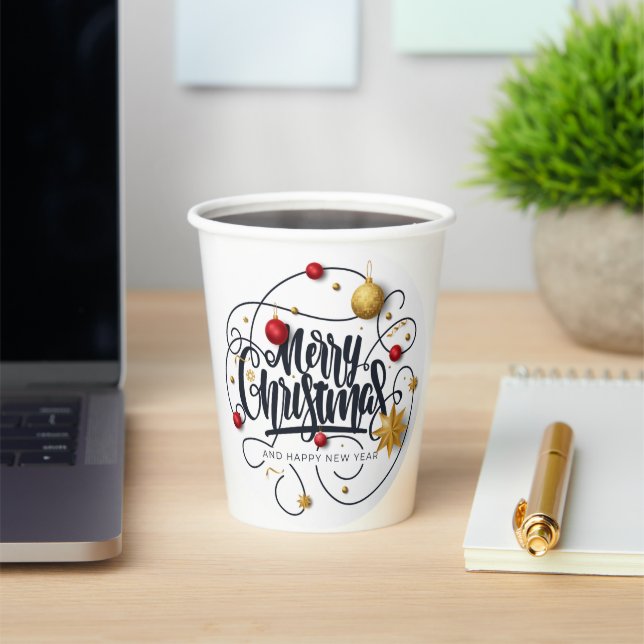 Gobelets En Papier Voeux de Noël (Insitu)