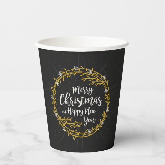 Gobelets En Papier Voeux de Noël (Recto)