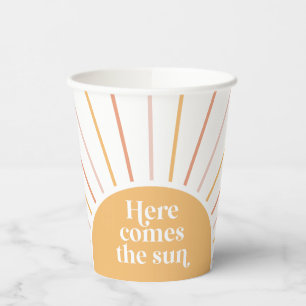 Gobelets En Papier Voici le Sun Boho Sunshine anniversaire Papier Cu