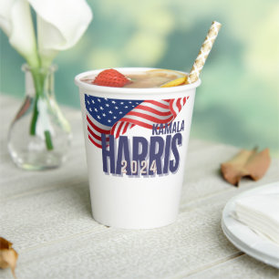 Gobelets En Papier Vote Harris Election 2024