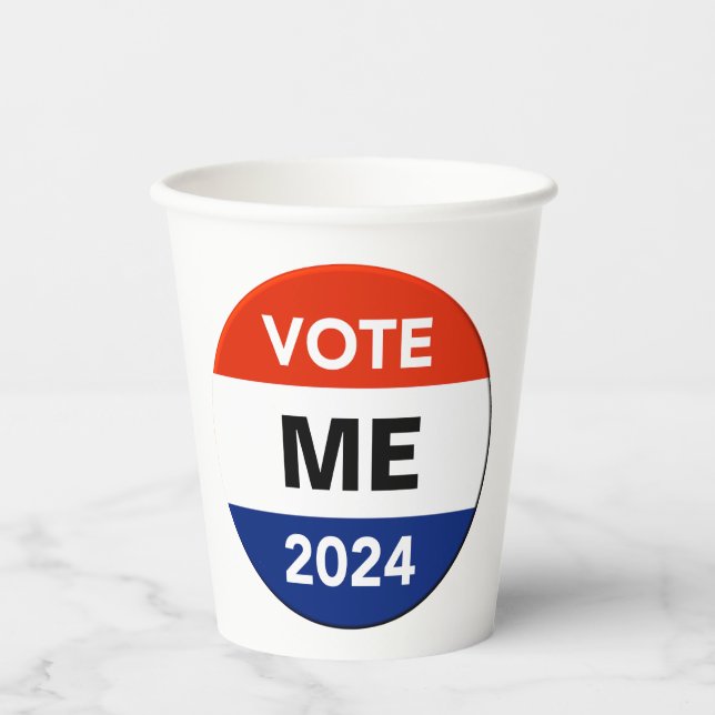 Gobelets En Papier Vote personnel Campagne électorale présidentielle  (Recto)