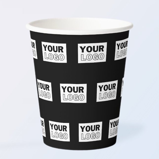 Gobelets En Papier Votre logo ou votre conception | Arrière - plan de (Créateur téléchargé)