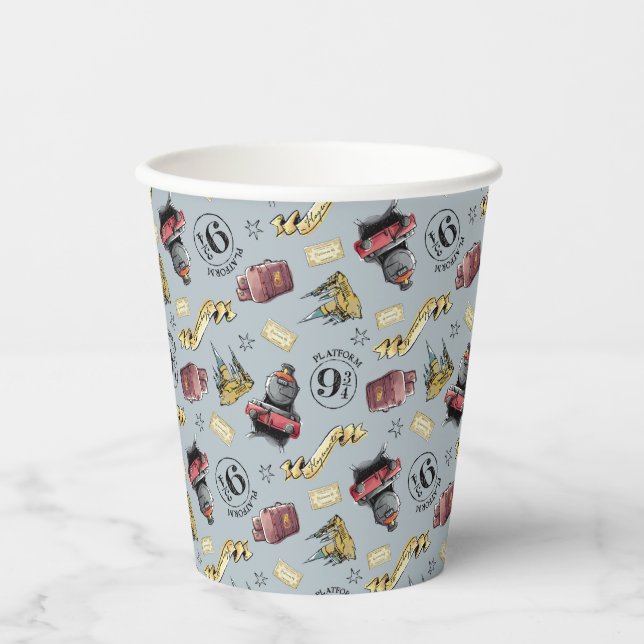 Gobelets En Papier Voyage vers le Motif HOGWARTS™ (Recto)