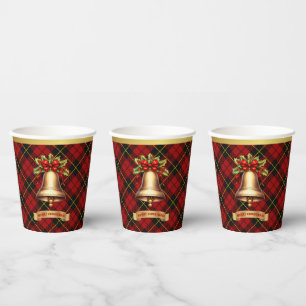 Gobelets En Papier Wallace Tartan personnalisé Noël