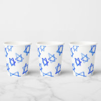 Watercolor Fun Messy Cool Blue Star de David