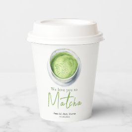 Gobelets En Papier We love you so Matcha Baby Shower