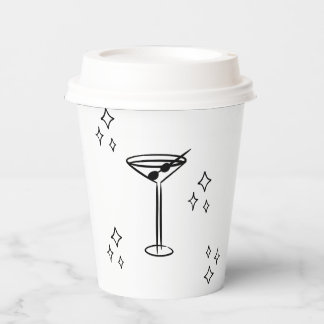 Gobelets En Papier Whimsical Tini Bit Martini Anniversaire