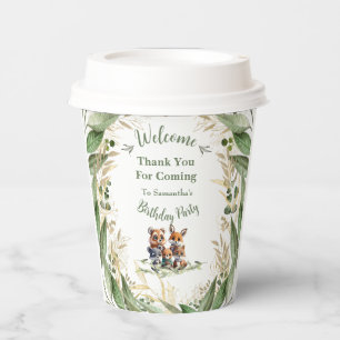 Gobelets En Papier Whimsical Woodland Merveilles : Botanique & Animau
