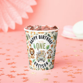 Gobelets En Papier Wild One Jungle Adventure 1er anniversaire