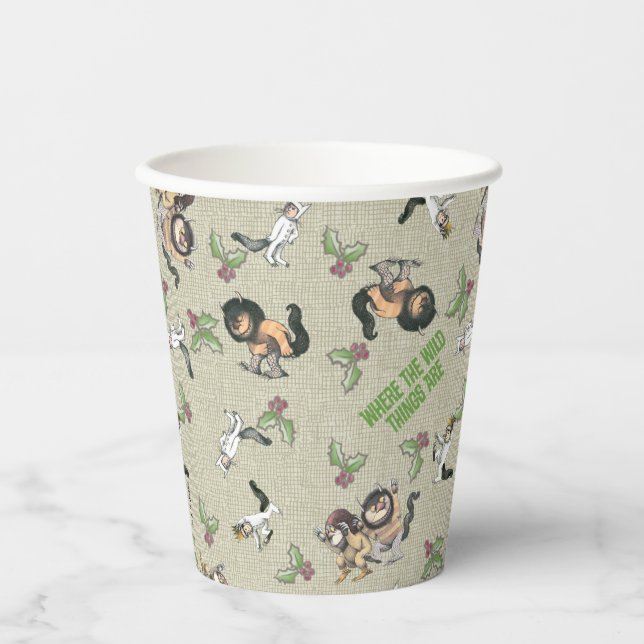 Gobelets En Papier Wild Rumpus Motif de vacances (Recto)