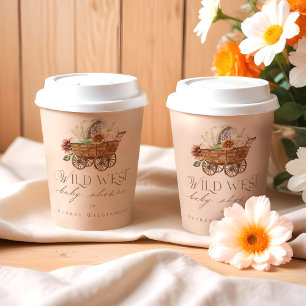 Gobelets En Papier Wild West Country Western Floral Wagon Baby shower
