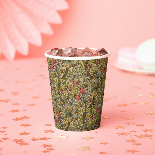Gobelets En Papier William Morris Golden Lily (Insitu)