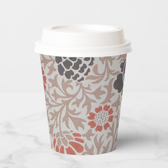 Gobelets En Papier William Morris Grafton Botanic Art Design (Recto)