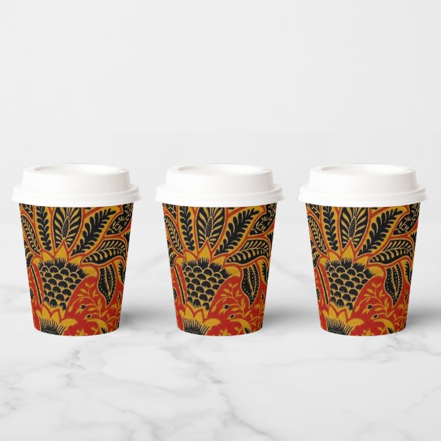 Gobelets En Papier William Morris Inde Floral rouge (Multi)