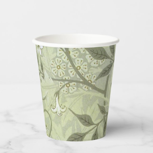 Gobelets En Papier William Morris Jasmine Botanique (Recto)