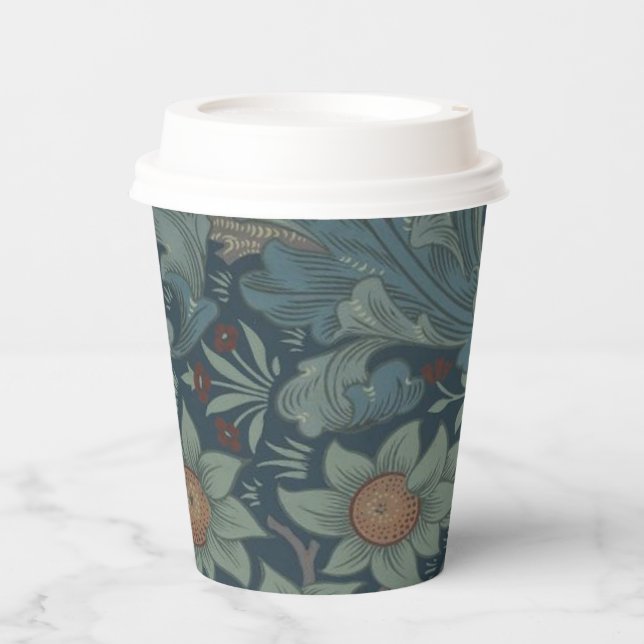 Gobelets En Papier William Morris Orchard Art Motif (Recto)