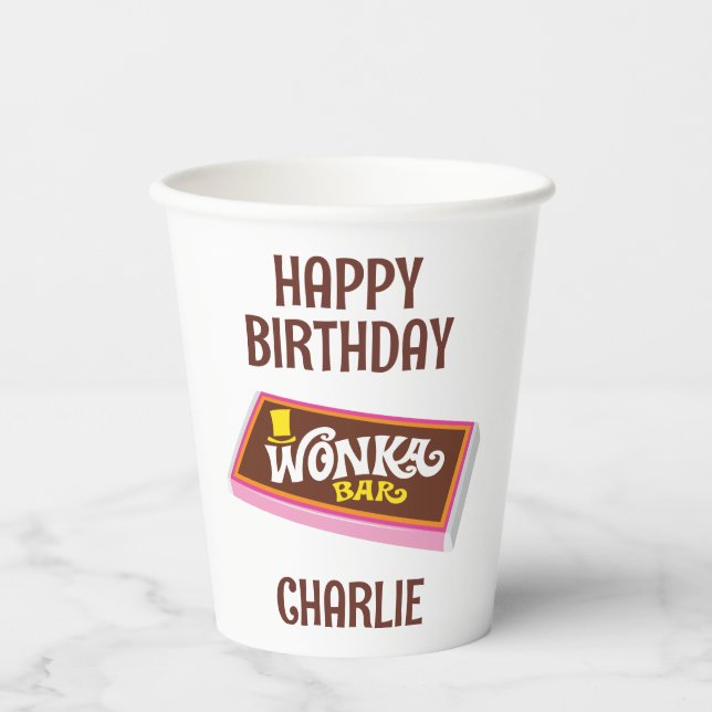 Gobelets En Papier Willy Wonka & Chocolate Factory Anniversaire (Recto)