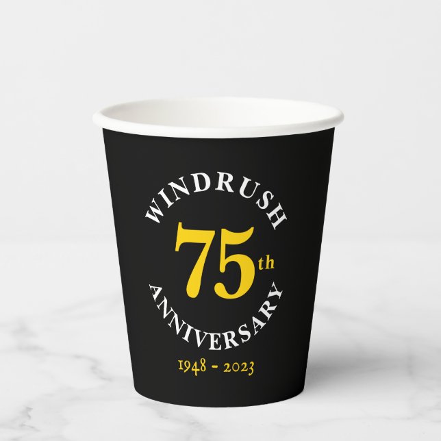 Gobelets En Papier Windrush 75e anniversaire (Recto)