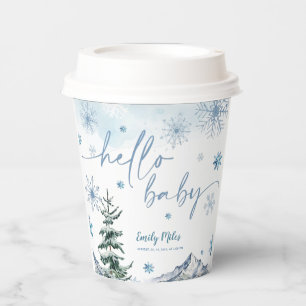 Gobelets En Papier Winter Wonderland Bonjour Bébé tasses de papier