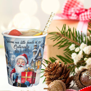 Gobelets En Papier Winter Wonderland Noël Père Noël Baby shower