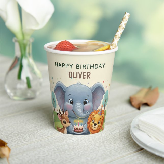 Gobelets En Papier Woodland Animals Storybook Birthday (Insitu)