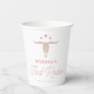 Gobelets En Papier WYNONA Pink Cowgirl Premier Rodéo fête d'anniversa