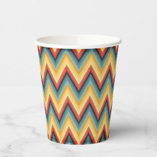 Gobelets En Papier Zig Zag Arrière - plan rayé 2