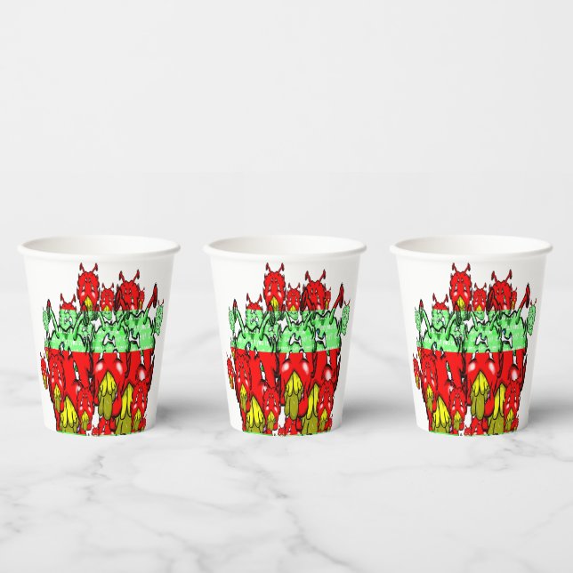 Gobelets En Papier Zippy Trippy Alien Dazs Green-Tooth (Multi)