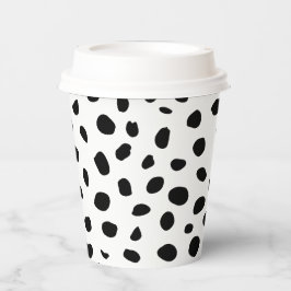 Gobelets En Papier Zones de guépard noir blanc