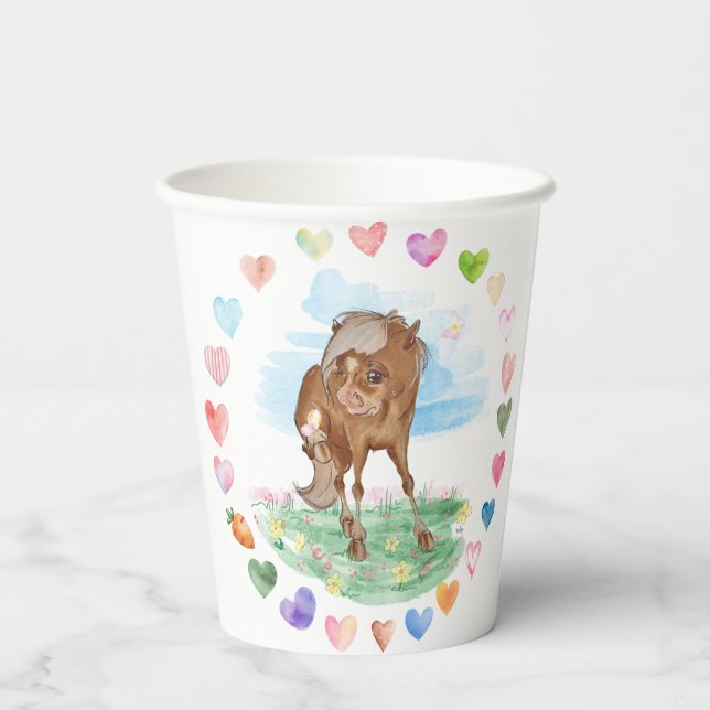 Gobelets pour l'anniversaire des chevaux (Verso)