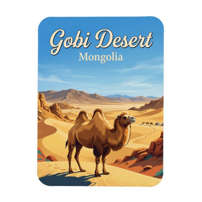 Gobi-Wüste Mongolei Magnet (Vertikal)
