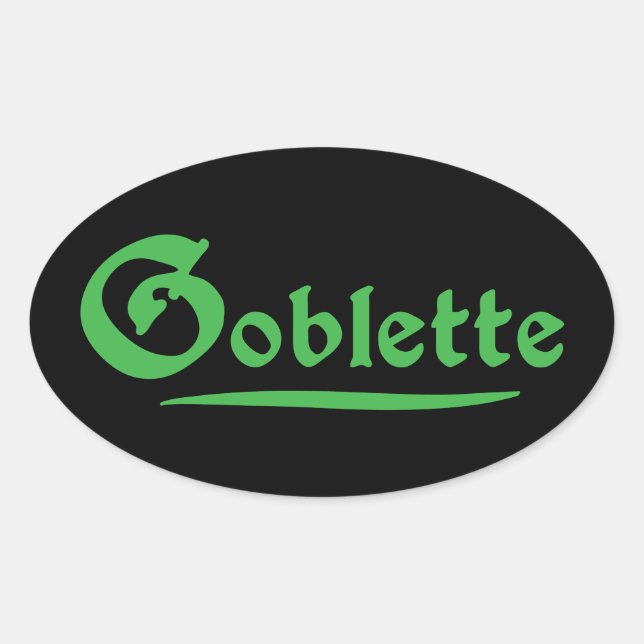 Goblette Ovaler Aufkleber (Vorderseite)