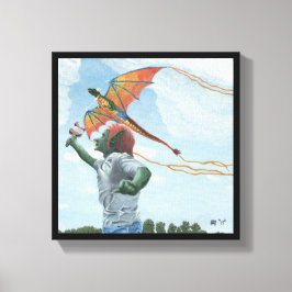 Goblin Flying Dragon Drache Fantasie Kunst Leinwan Leinwanddruck