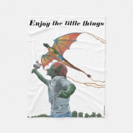 Goblin Flying Dragon Drachenfantasie Kunst-Kloster Fleecedecke