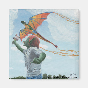 Goblin Flying Dragon Kite Imaginaire Joy Magnet
