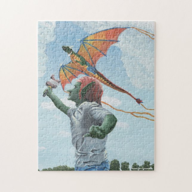 Goblin Flying Dragon Kite Medium Jigsaw Puzzle (Vertical)