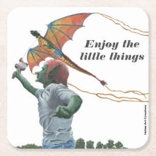 Goblin Flying Dragon Kite Party Paper Untersetzer