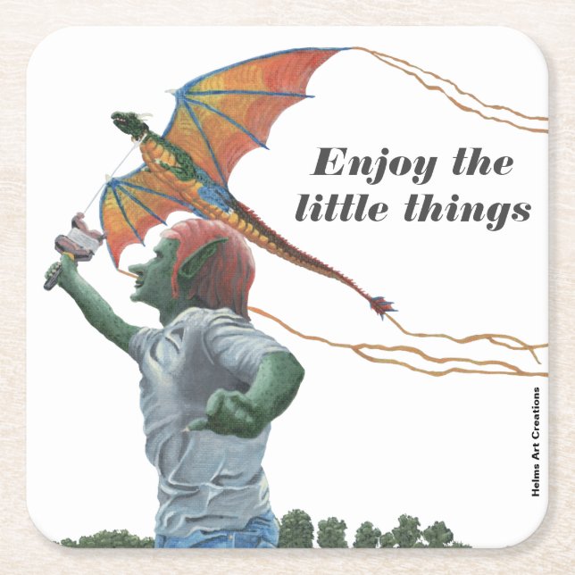 Goblin Flying Dragon Kite Party Paper Untersetzer (Vorderseite)