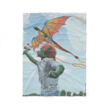 Goblin Flying Rainbow Dragon Fantasy Art Blanka
