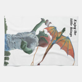 Goblin Flying Rainbow Dragon Kite Kitchen Towel Geschirrtuch