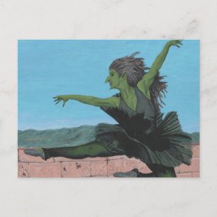 Goblin Girl Ballerina Dancer Fantastische Bergwelt Postkarte