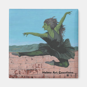 Goblin Girl Ballett Tanz Fantasie Button Magnet