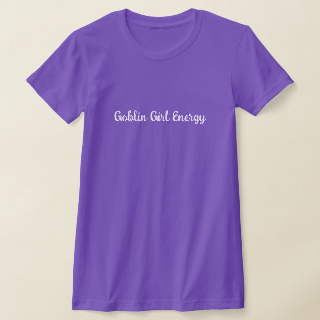 Goblin Girl Energy Aesthetic Purple  T-Shirt (Ablage )